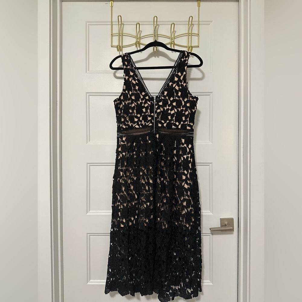 Black Floral Lace Dress